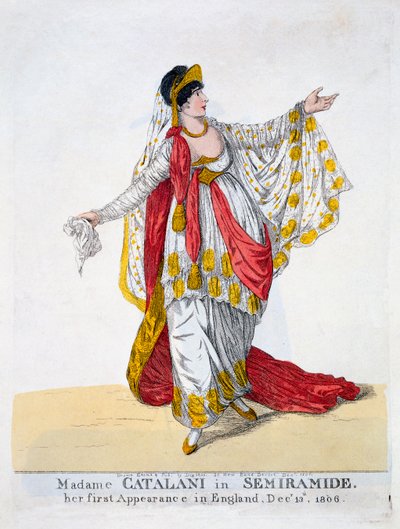 Madame Catalani in the Title Role of Semiramide by Robert Dighton